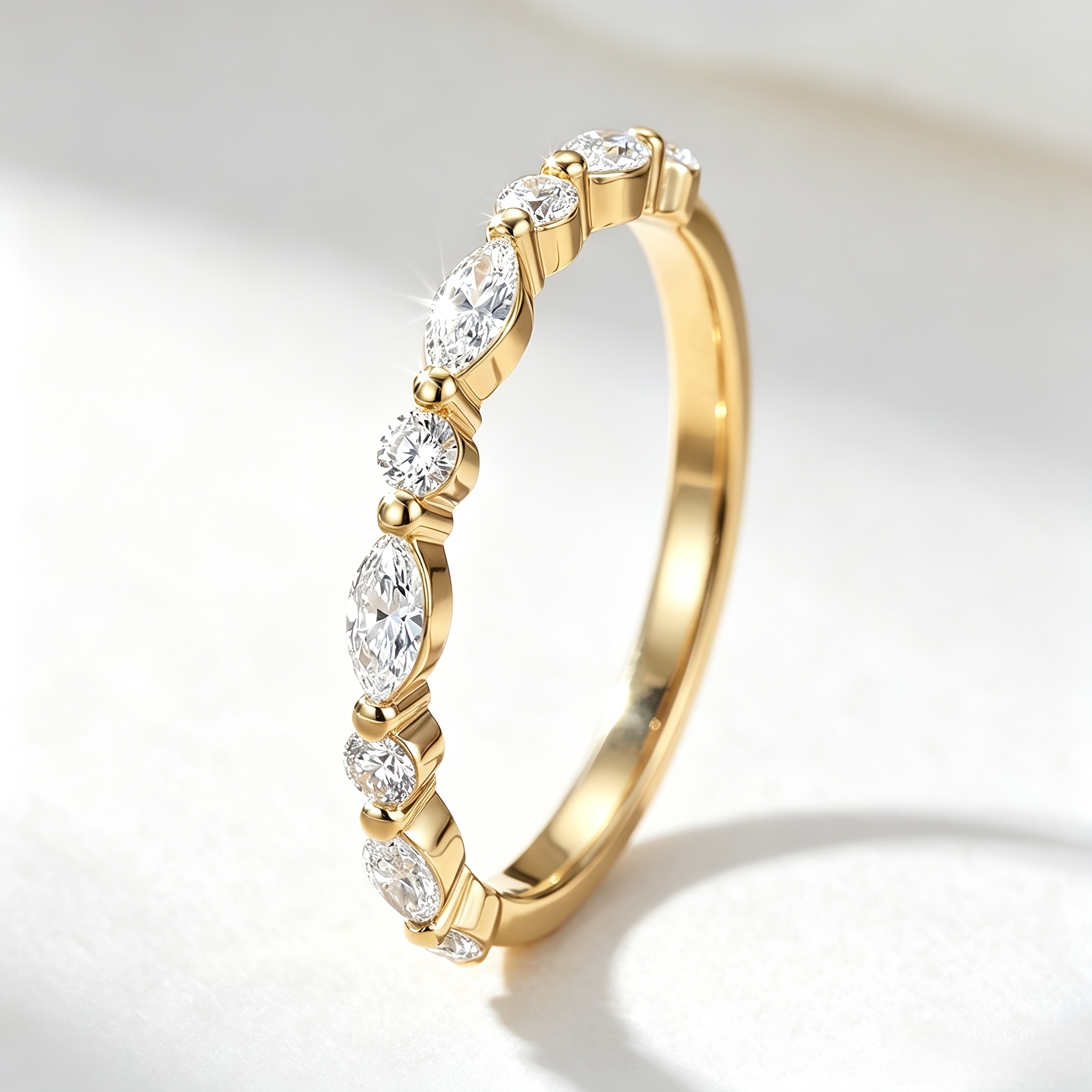 Women's Geometric Horse Eye Ring, Fashion Engagement
